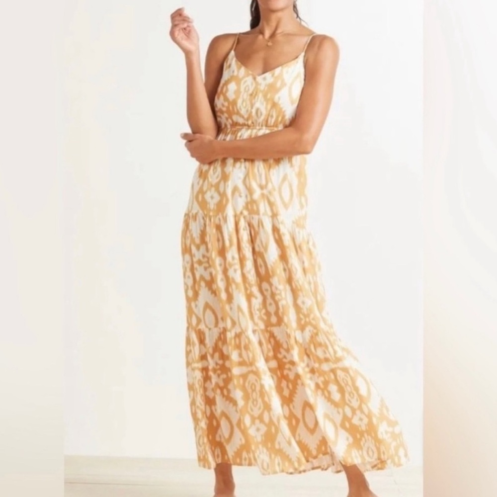 BB Dakota by Steve Madden Yellow and Cream Maxi Dress